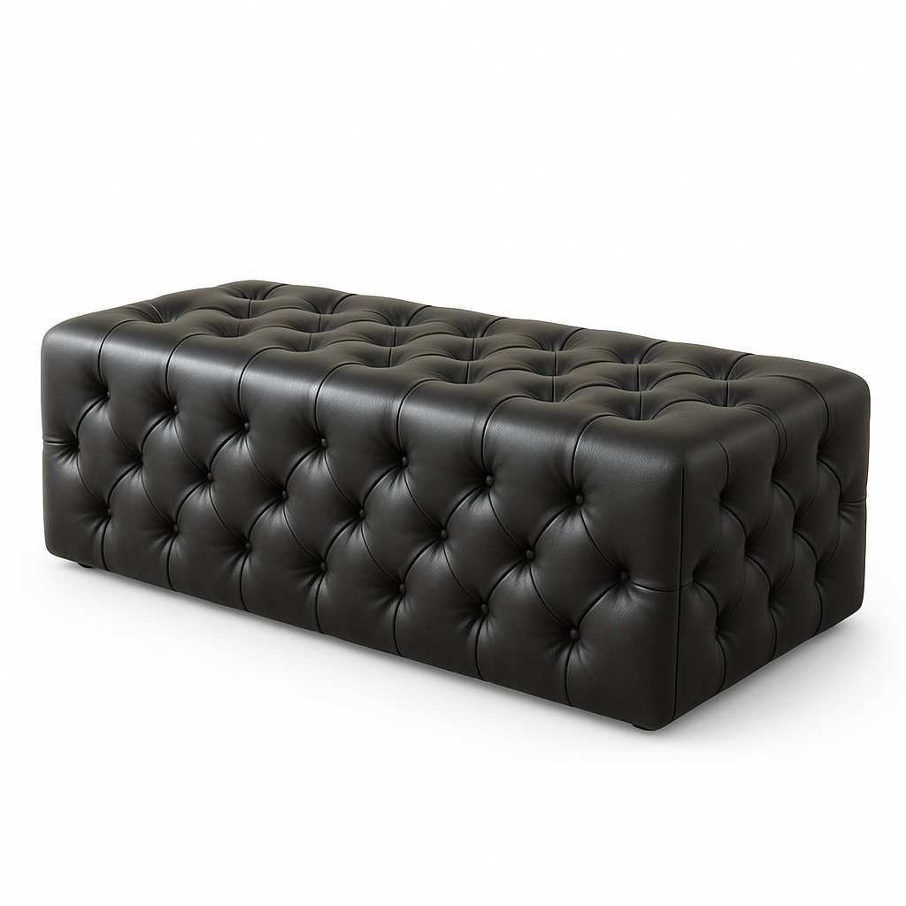 Taburet chesterfield | model LOUIS DREPTUNGHI