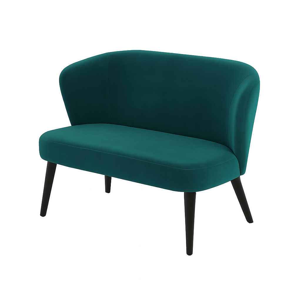 Bancheta catifea LOTUS culoare TURCOAZ