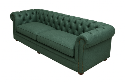 Canapea chesterfield GYMA stofa VERDE DESCHIS