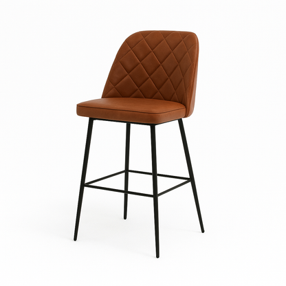 Scaun bar piele naturala BEJ | model FOX