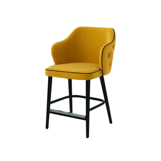 Scaun bar catifea GALBENA | model ZOE