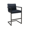 Scaun bar piele NEAGRA| model FLEET