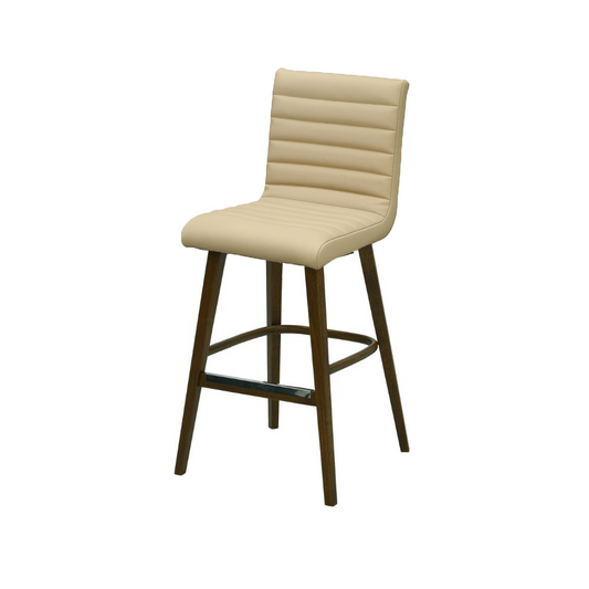 Scaun bar piele naturala BEJ | model RIGA