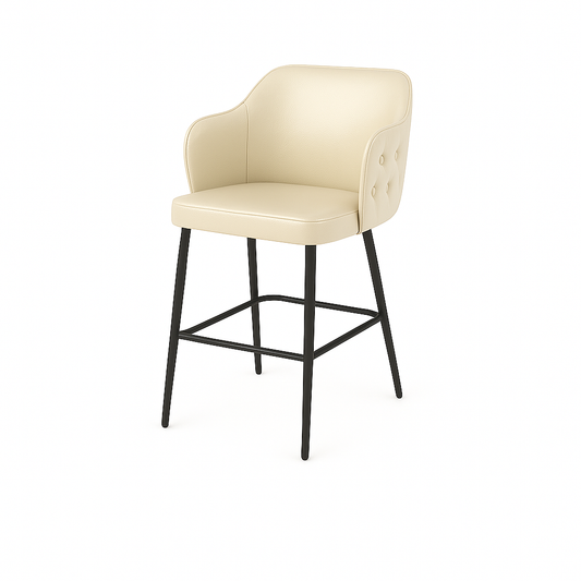 Scaun bar piele BEJ | model TEONA