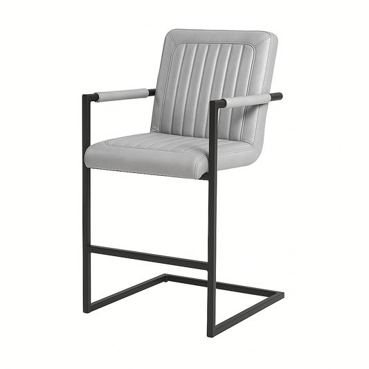 Scaun bar piele GRI | model TRUM