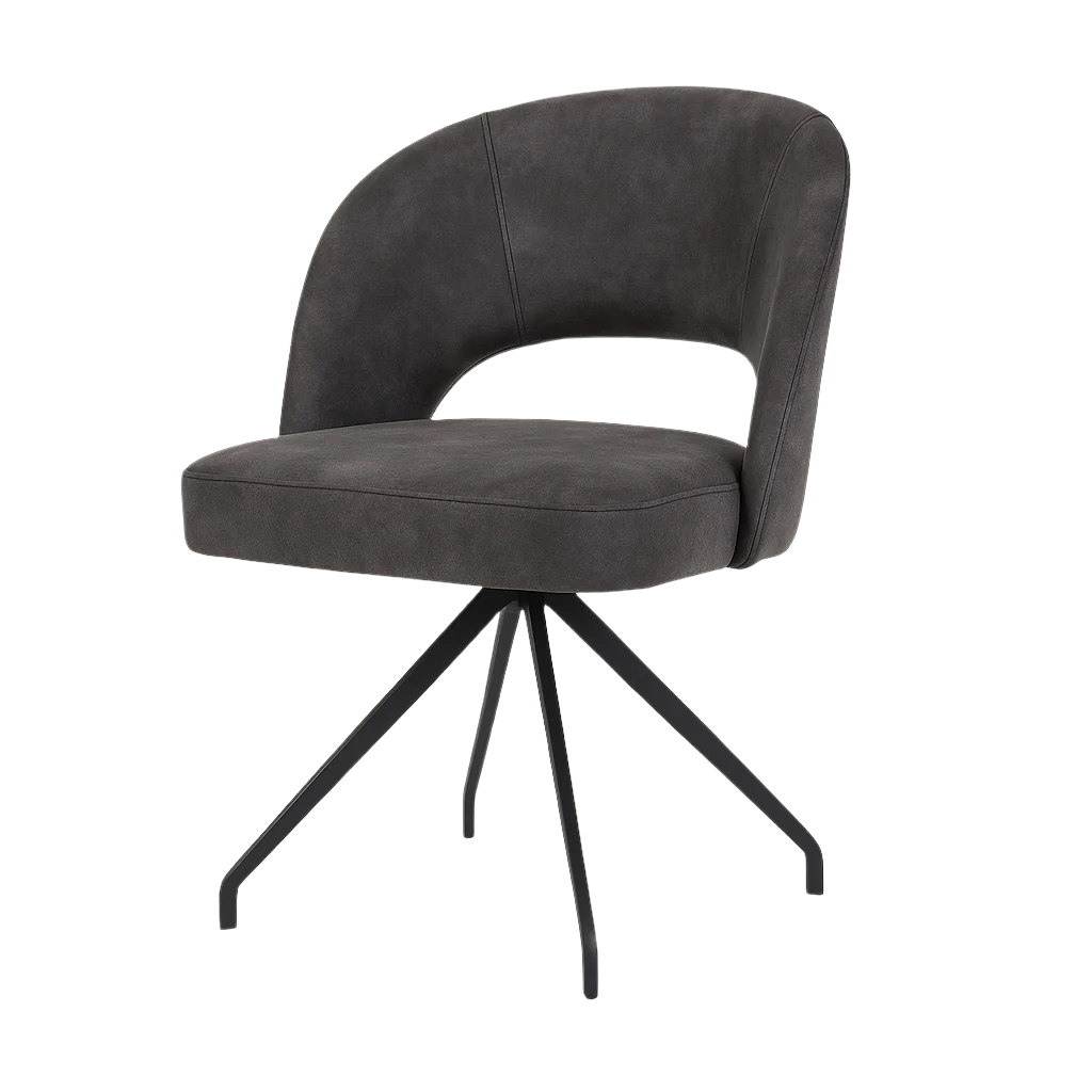 Scaun catifea GRI | model ZANCA