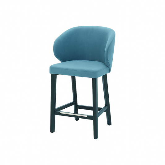 Scaun de bar catifea ALBASTRA | model CAPRICE