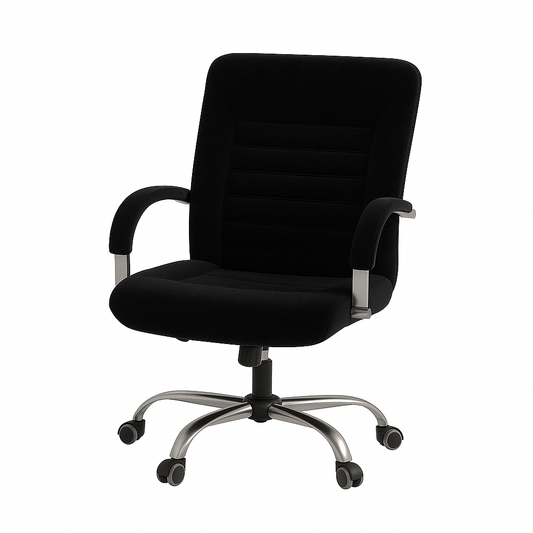 Scaun birou catifea NEAGRA | model DALIA O