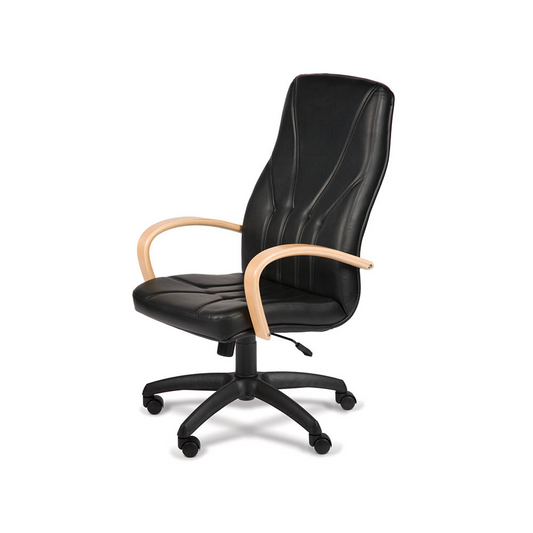 Scaun birou piele NEAGRA | model BETA P