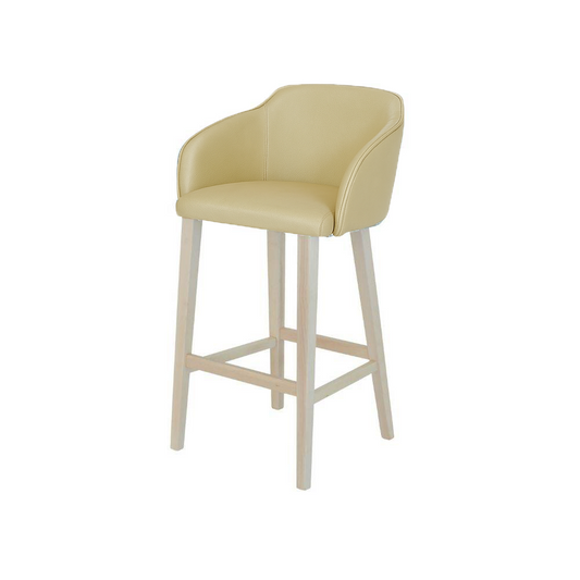 Scaun bar piele naturala BEJ | model CROCO