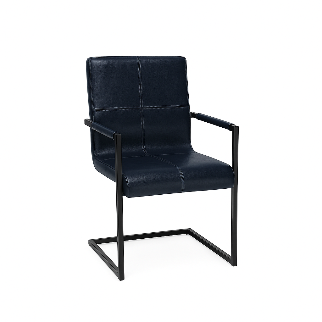 Scaun piele NEAGRA model INDU QUADRANT