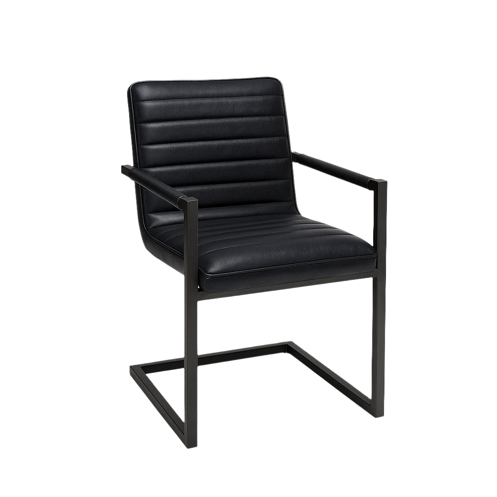 Scaun piele NEAGRA | model INDU WAVE S