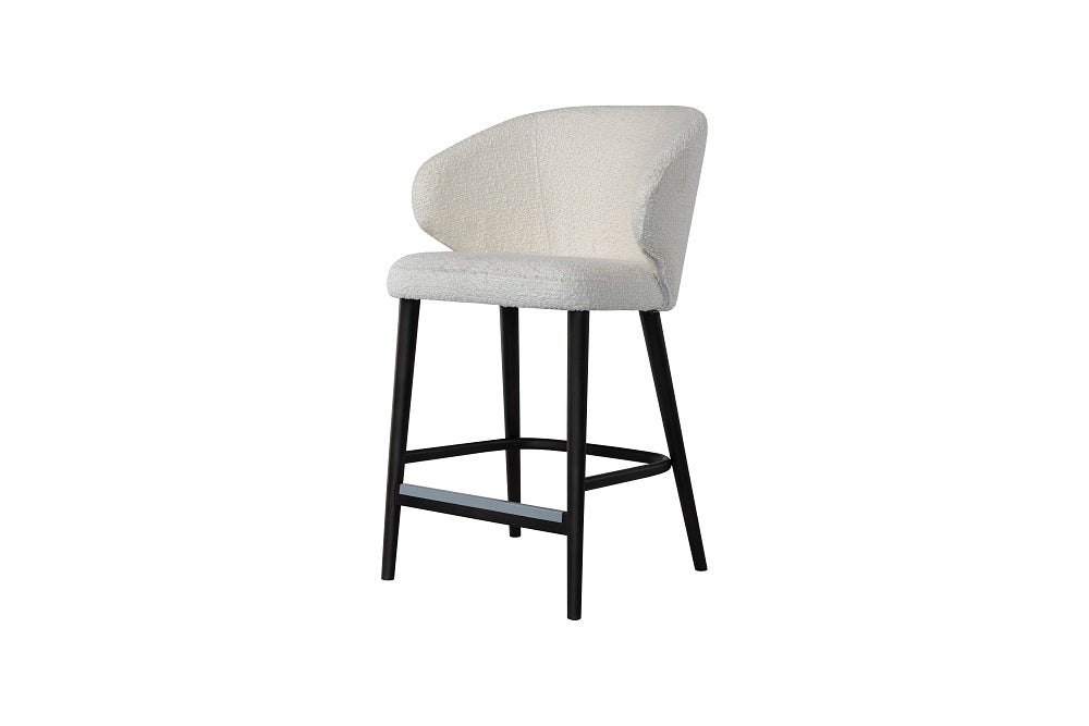 Bar stool upholstered in fabric or leather ✔ CAPRICE model